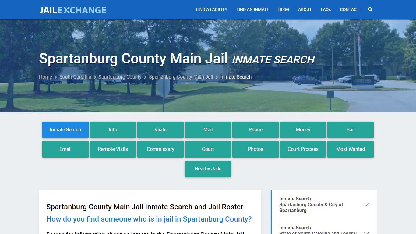 Spartanburg County Main Jail Inmate Search - Jail Exchange